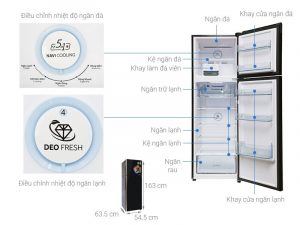 Tủ lạnh Aqua Inverter 270 lít AQR-IG288EN (GB): Lựa chọn hoàn hảo cho gia đình 2-3 người